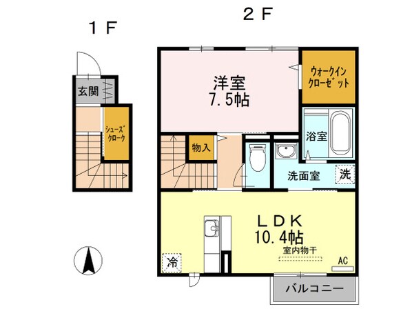 宮の杜　Ｂの物件間取画像